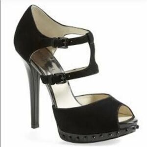 Michael Kors Black Ailee Platform Heels